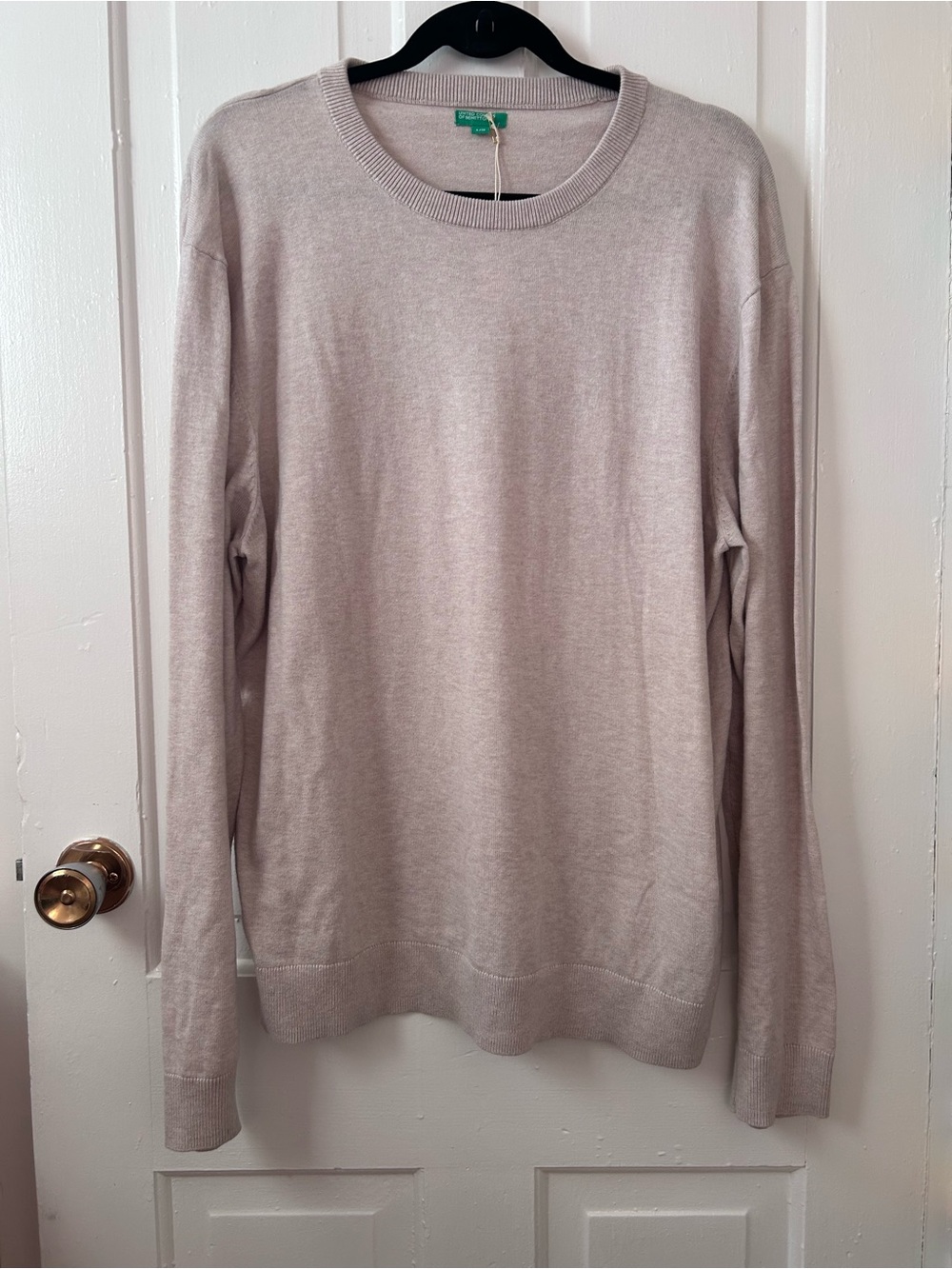 United Colors of Benetton Sand heather Crewneck Knit Sweater large
